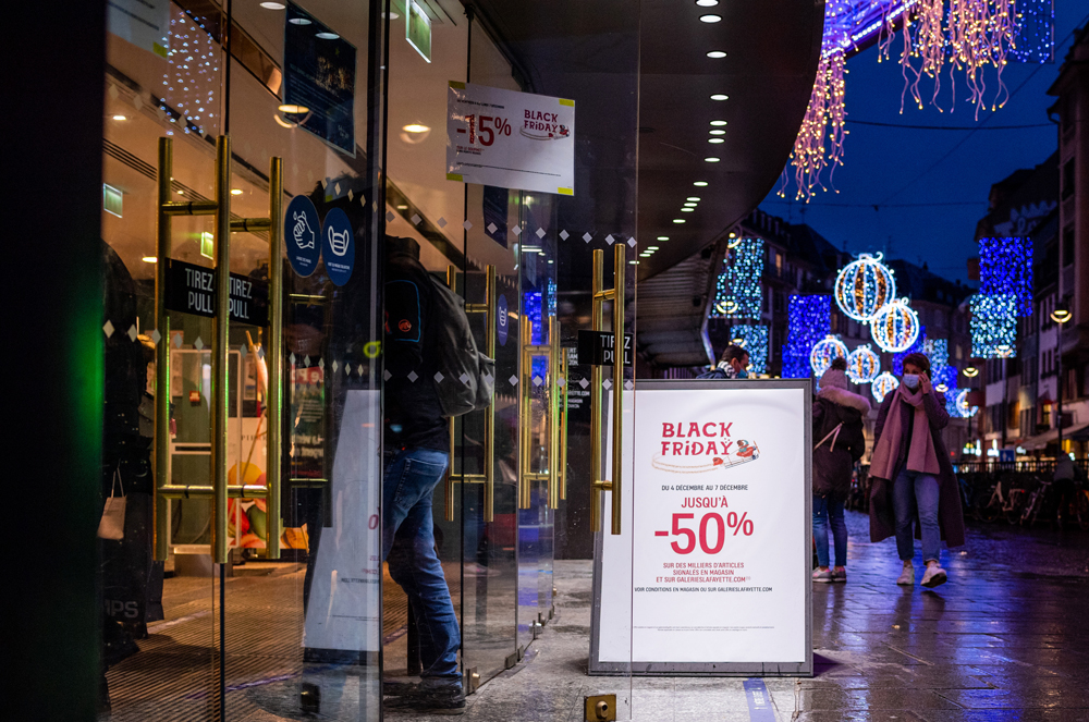 Holiday Sidewalk Sign and Window Decal